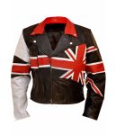 UNION JACK BRITISH FLAG FAUX LEATHER JACKET