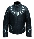 CAPTAIN AMERICA BLACK PANTHER CIVIL WAR LEATHER JACKET
