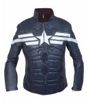 CAPTAIN AMERICA WINTER SOLDIER CUSTOM BIKER LEATHER JACKET