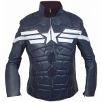 CAPTAIN AMERICA WINTER SOLDIER CUSTOM BIKER LEATHER JACKET