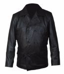 DR. WHO CHRISTOPHER ECCLESTON LEATHER COAT IN BLACK