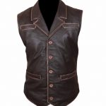 HELL ON WHEELS CULLEN-BOHANNAN DISTRESSED COWHIDE LEATHER VEST