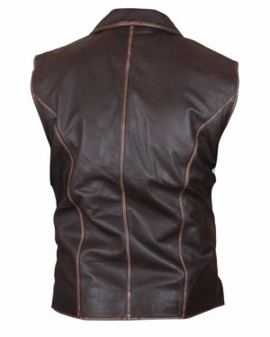 HELL ON WHEELS CULLEN-BOHANNAN DISTRESSED COWHIDE LEATHER VEST