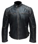 MEN’S FASHION LEATHER JACKET IN BIKER STYLE