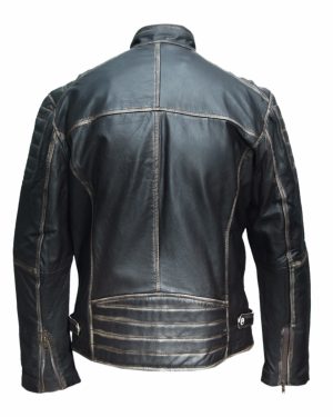 MEN’S FASHION LEATHER JACKET IN BIKER STYLE
