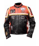 MOTORCYCLE HARLEY DAVIDSON MARLBORO BIKER FAUX LEATHER JACKET