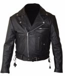 TERMINATOR 2 JUDGEMENT DAY MOTORBIKE BRANDO STYLE LEATHER JACKET