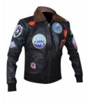 MAVERICK TOM CRUISE TOP GUN BOMBER LEATHER JACKET